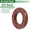Oil Seal 20x35x5mm Rotary Shaft Seal FKM Rubber Brown 5 Pcs