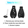 Dodge & Chrysler with Blade 4 Button Keyless Entry Remote Shell Cover