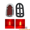 Harley Fat Boy Softail Metal Chrome Red Tombstone Brake Tail Light