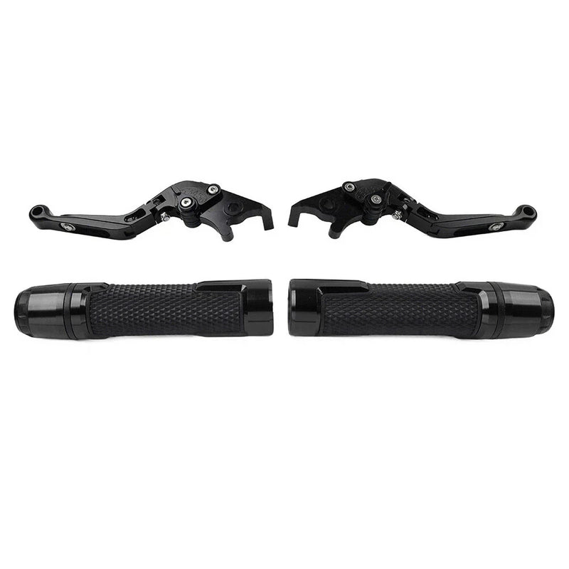 Suzuki GSR750 Black Extendable Brake Clutch Levers Grips Set (2011-2016)