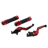 Suzuki GSXR150 Red Extendable Brake Clutch Levers & Grips (2017-2023)