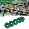 Vehicle Oil Seal Rotary Shaft Seal TPU 6.3x16.3x8mm Green 5 Pcs
