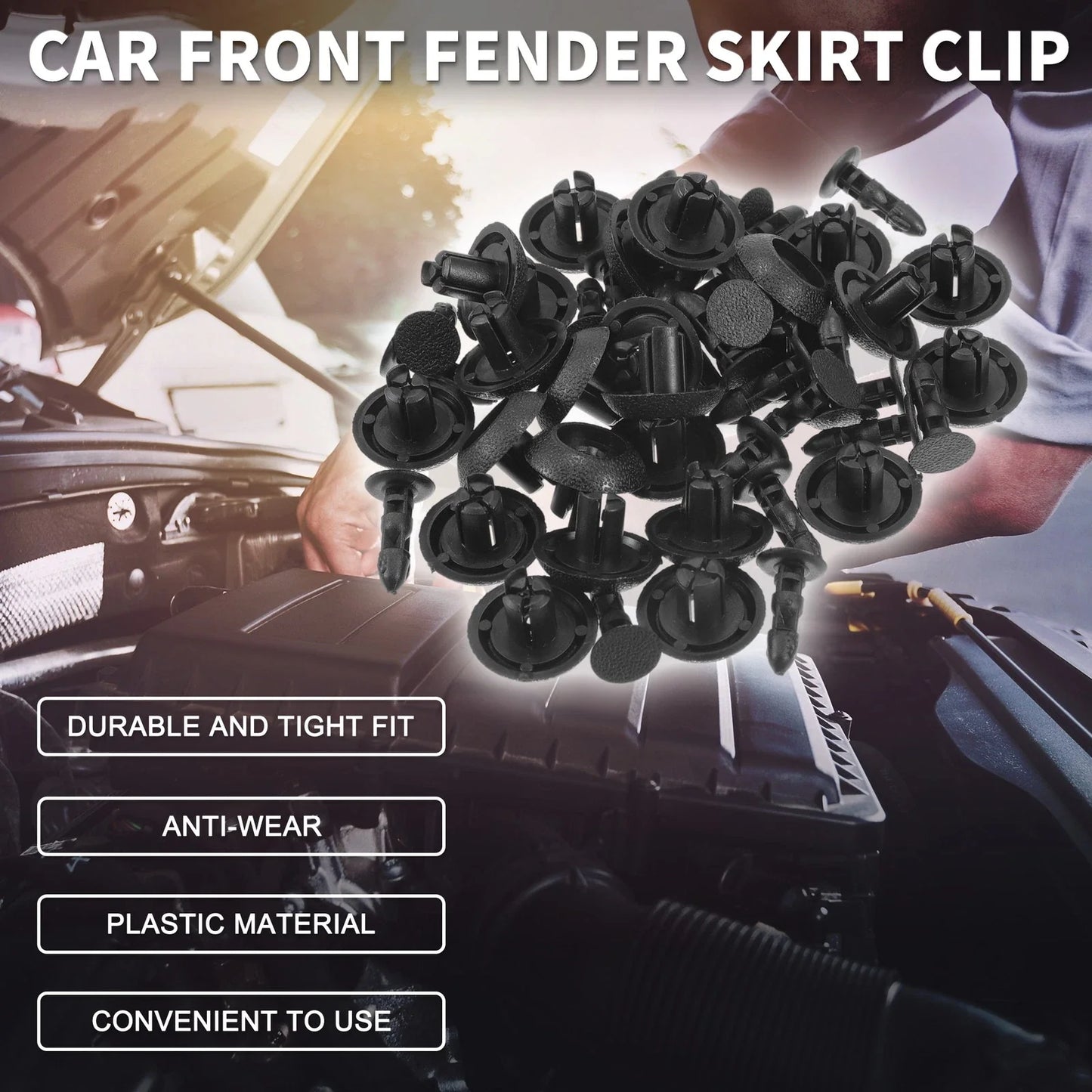 Car Front Fender Skirt Clips for Toyota 4Runner, Avalon (2010-2020) 25 Pcs