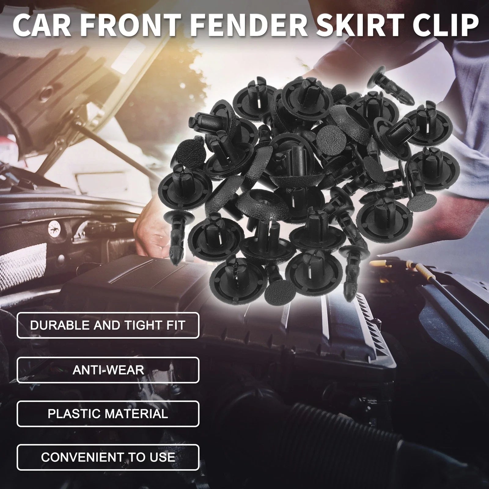 Car Front Fender Skirt Clips for Toyota 4Runner, Avalon (2010-2020) 25 Pcs