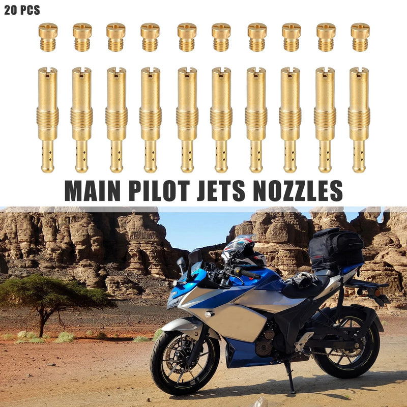 Motorcycle Make Model Jets Nozzles 20pcs 75–98 Main Pilot