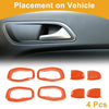 Jeep Renegade 4 x Orange ABS Interior Door Handle Bowl Cover Trim (2015-2023)