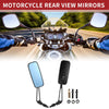 Motorcycle M8/M10 Motorcycle Rear View Mirror Black Aluminum Alloy