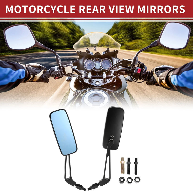 Motorcycle M8/M10 Motorcycle Rear View Mirror Black Aluminum Alloy