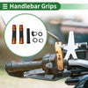 Motorcycle End Grips Black Orange 7/8" 22mm Hand Grips Cover Kit