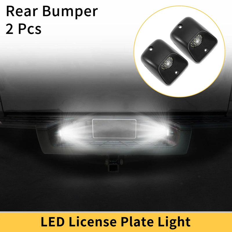 Toyota Tacoma 2 x License Plate Light Tag Lamp White Clear Lens (1995–2004)