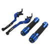 BMW S1000R S1000RR Blue Extendable Brake Clutch Lever Grip Set (2010-2023)