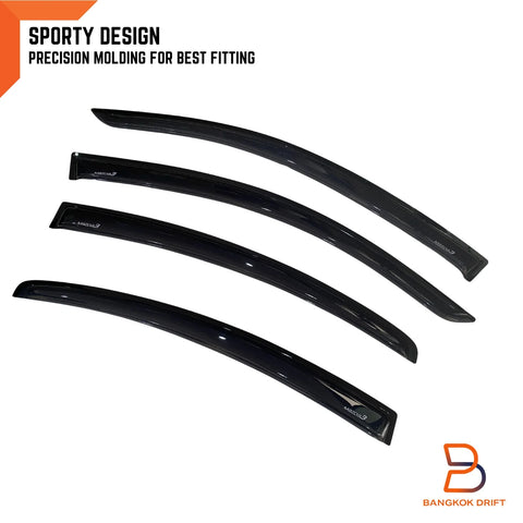 Mazda 3 BK Sedan Tinted Black Weather Shield Visor Rain Guard (2003-2009)