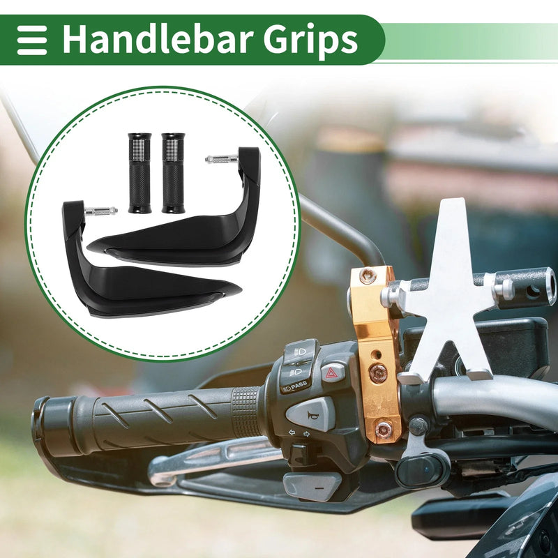 Motorcycle Hand Grips End Aluminum Alloy Rubber Black