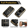 Peugeot 107 Black Gold Tone TPU Silicone Key Case (2005-2014)