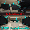 Toyota Sienna 10X Front Side Rear Window Windshield Privacy Sunshade (2011–2019)