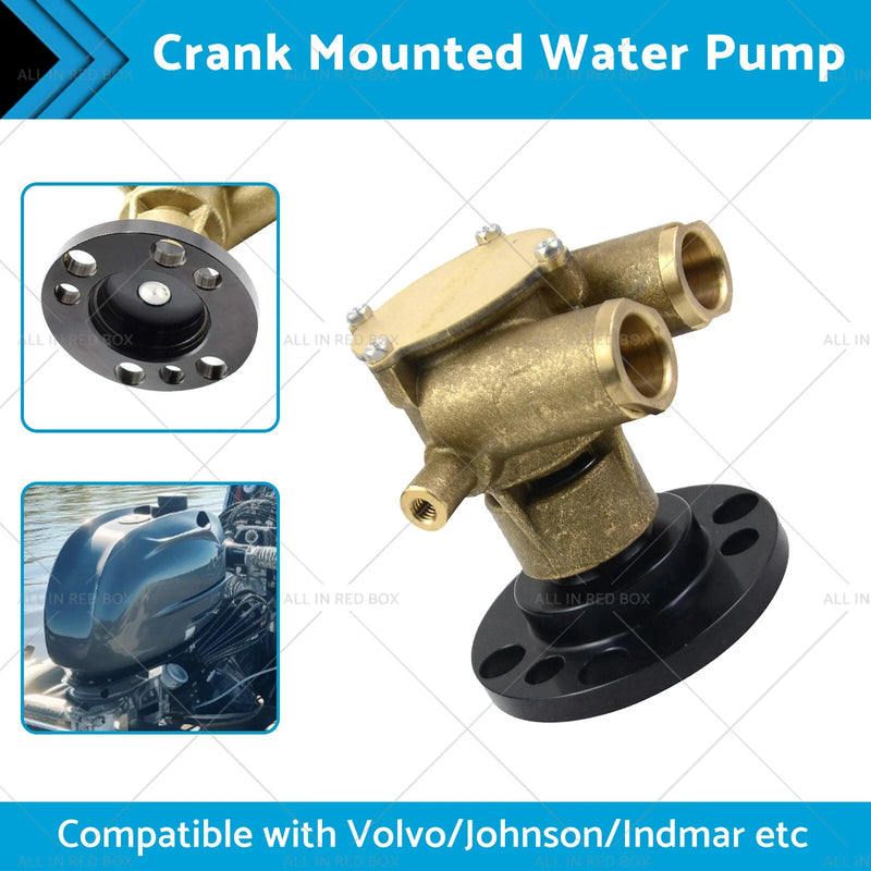 Johnson F6B-9, Volvo 856513, Indmar 685001 Crank Mounted Water Pump