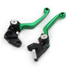 Kawasaki KLX250 D-Tracker CNC Green Pivot Dirt Clutch Brake Levers (1993-1997)