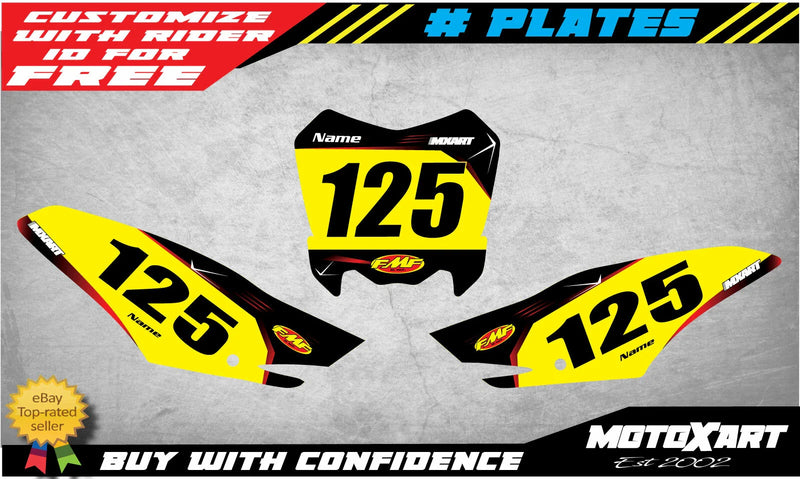 Honda CRF 125 (2013-2018) - Digger Style Custom Number Plate Decals