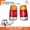 Holden Rodeo TF Rear Tail Lights Lamps Black Trim Pair (1988-1997)