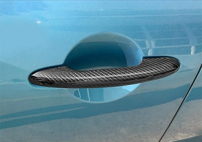 MINI Cooper F55 F60 Black Carbon Fiber Door Handle Covers (2014-2020)
