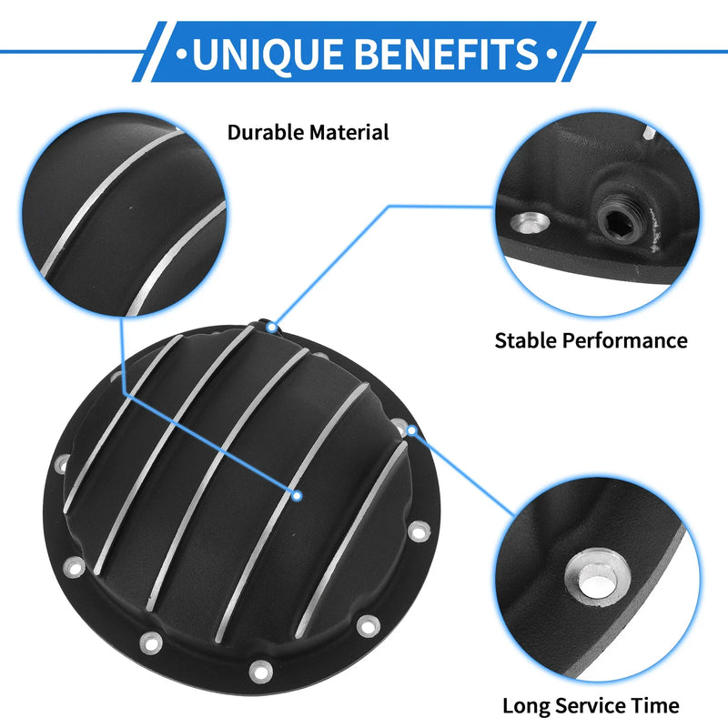 Chevy GM Intermediates Black 8.5in 8.6in Differential Cover with Gasket