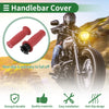 Motorcycle Dark Red Rhombus 7/8" 22mm Hand Grips Cover