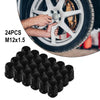 Land Cruiser Prado Ford 24 Pcs / M12x1.5 / Wheel-Nuts Black Lug Nut Socket