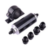 Universal Inline Fuel Filter Adapter 6AN 8AN 10AN with 50MM Mount Bracket
