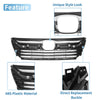 Honda Odyssey (2018-2020) Chrome Silver Tone Front Upper Bumper Grille