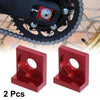 Motorcycle Chain Adjuster Block Tensioner / 12mm Hole Dia / 2 x Red Metal