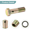 Motorcycle 2 x Set M12x.51 48mm Hollow Bolt Screw with Washer