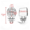Motorcycle Bike - Amber Chrome LED Mini Turn Signal Lights (Fits Most Models)