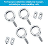 Boat RV Caravan 4 x Stainless Steel Awning Rail Stoppers Track Screws