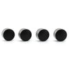 Triumph Bonneville 4 x Black White Engine Head Bolt Cover Nuts