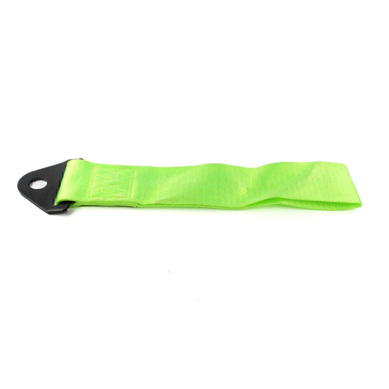 Universal Rear / Front Bumper - Green Racing Car Towing Strap Belt Hook