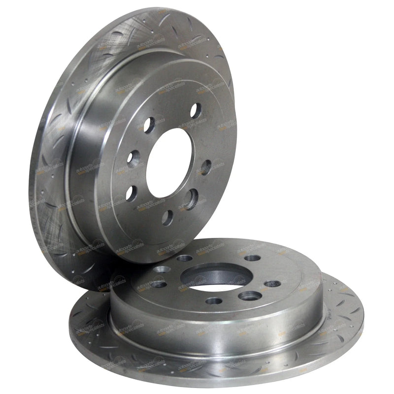 Ford Falcon AU Rear Disc Rotors Drilled + Slotted (1998 - 2000)