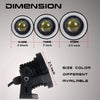 3.5" Yellow Car Angel Eyes Halo Ring DRL Lamp