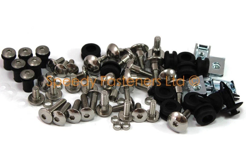 Suzuki GSX1300R Hayab Inox Fork Head Screws Clips Eyelets (1999–2007)