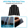 Honda CR-V 6 x Black Window Trim Covers (2007-2011)
