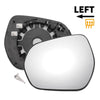 Ford Fiesta Left Side White Mirror Glass w/ Back Convex Heated (2017-2023)