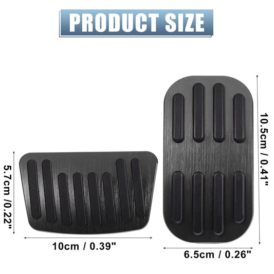 2 x Gas Pedal Brake Pad Covers Anti-Slip for Toyota C-HR (2016-2018) Black