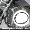 Motorcycle Braided Brake Clutch Oil Hoses / 130cm 10mm 28 Degree /
