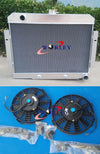 Jeep CJ5 CJ6 CJ7 3 Row Aluminum Radiator + Fans (1972-1986)