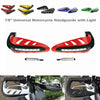 Universal ATV Enduro, Red Motorcycle Handguards 2 x LED Lights