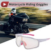 Motorcycle Riding Goggles Light Pink Lens White Pink Frame PC UV400
