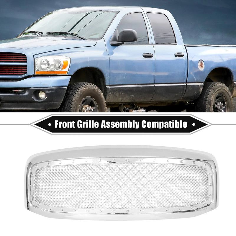 Dodge Ram 3500 Chrome Silver Tone Front Grille Assembly (2010-2018)