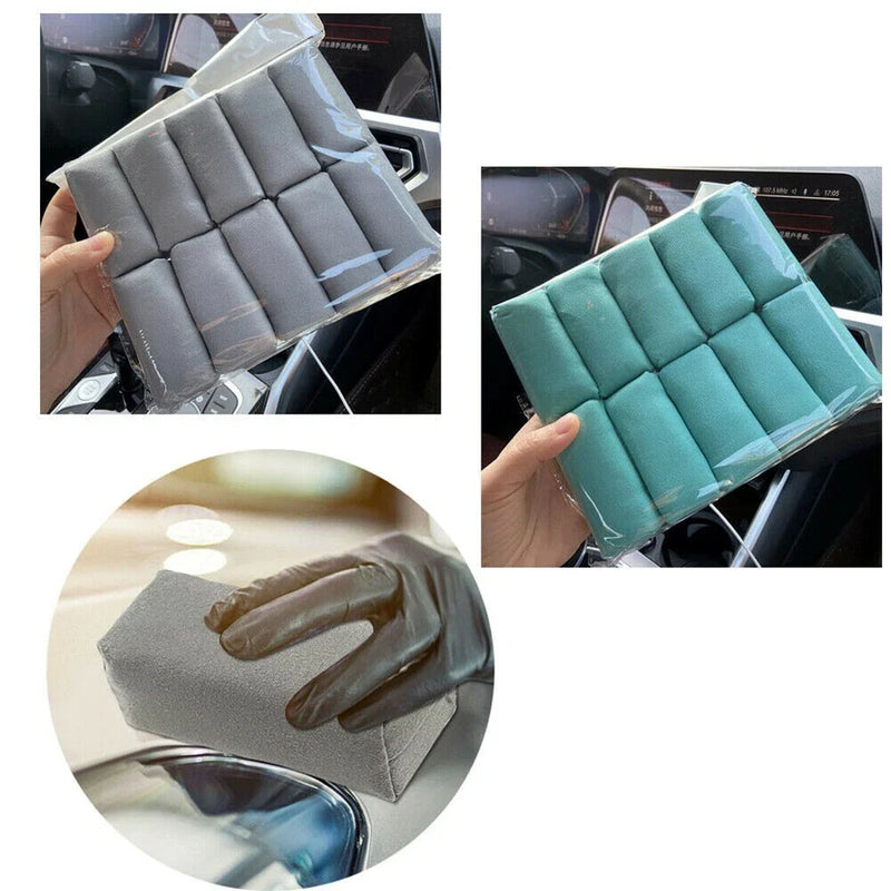 Car 10pcs/Set 8cm Car Detailing Suede Sponge Applicator