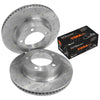 Landcruiser 200 Series 2 x Front Dimpled & Slotted Disc Brake Rotors & Pads