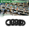 Oil Seal 14x22x4.5mm Rotary Shaft Seal NBR Black 5 Pcs