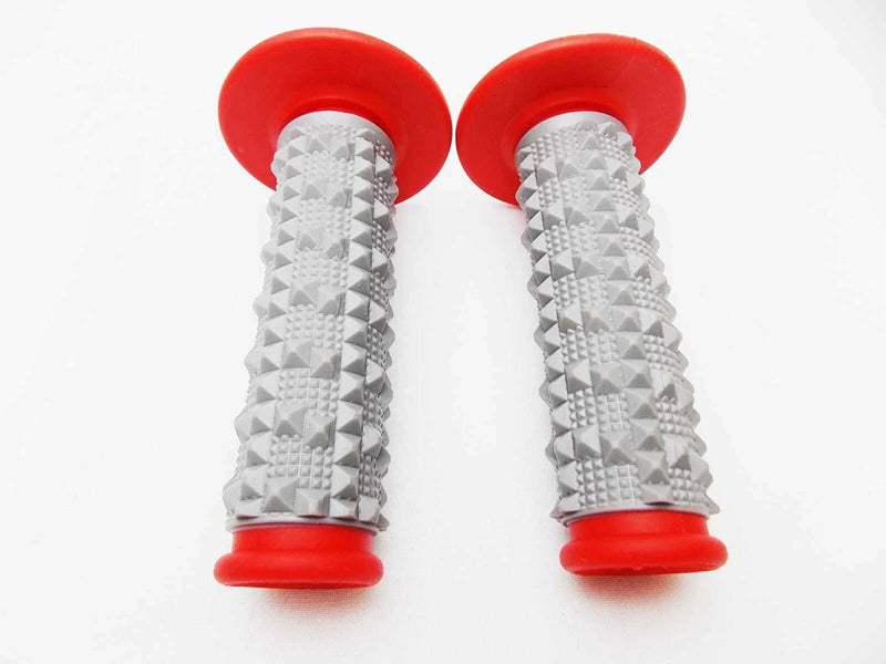 Yamaha YZ250F Red Grey Diamond Top Handlebar Grip Set